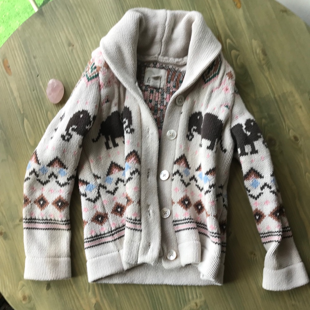 Girls Button Sweater